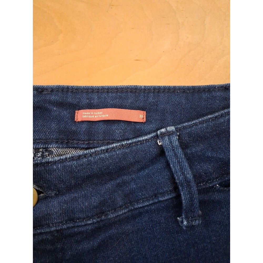 Pilcro Wide-Leg Dark Blue Jean Pants - Picture 4 of 10